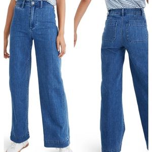 Madewell Emmett High Waist Trouser Jeans (Midland Wash)